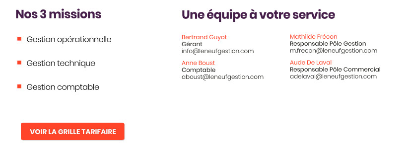 Grille tarifaire